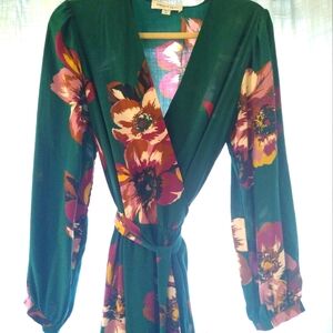 Amour Vert Silk Wrap Dress